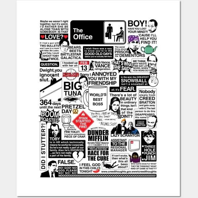 Wise Words From The Office - The Office Quotes (Variant) Wall Art by huckblade